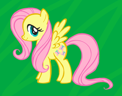 Size: 597x467 | Tagged: safe, artist:devansnape, fluttershy, pegasus, pony, g4, abstract background, female, mare, side view, solo, spread wings, wings