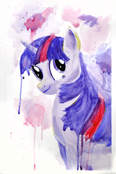 Size: 551x823 | Tagged: safe, artist:strange-1, twilight sparkle, g4, painting, traditional art, watercolor painting