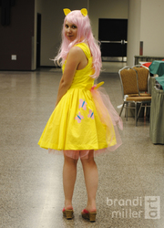 Size: 535x742 | Tagged: safe, artist:strange-1, fluttershy, human, g4, cosplay, high heels, irl, irl human, looking back, photo, shoes