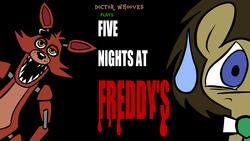 Size: 4800x2700 | Tagged: safe, artist:joeywaggoner, doctor whooves, time turner, g4, crossover, five nights at freddy's, necktie