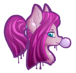 Size: 1809x1739 | Tagged: safe, artist:shyshyoctavia, pinkie pie, g4, bubblegum, female, pinkamena diane pie, punk, solo