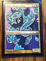 Size: 720x960 | Tagged: artist needed, safe, princess luna, g4, customized toy, female, irl, magic the gathering, orzhov syndicate, photo, solo, teysa, toy, trading card, traditional art