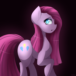 Size: 2400x2400 | Tagged: safe, artist:thebatfang, pinkie pie, g4, female, high res, pinkamena diane pie, simple background, solo