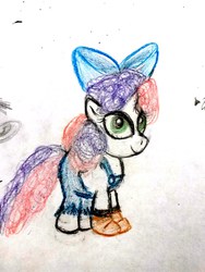 Size: 1920x2560 | Tagged: safe, sweetie belle, pony, unicorn, g4, simple ways, color, doodle, female, filly, hick, hillbilly, sketch, solo, sweetiehick, traditional art