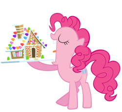 Size: 4505x4134 | Tagged: safe, artist:liamb135, pinkie pie, g4, absurd resolution, cute, gingerbread house