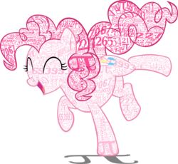 Size: 3510x3228 | Tagged: safe, artist:k4nshi, pinkie pie, g4, high res, pi, pinkie being pinkie, pinkie pi