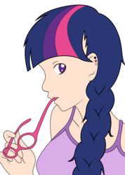 Size: 2135x3000 | Tagged: safe, artist:candy-muffin, twilight sparkle, human, g4, female, glasses, high res, humanized, simple background, solo, transparent background