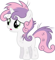 Size: 1969x2155 | Tagged: safe, artist:candy-muffin, sweetie belle, pony, g4, just for sidekicks, female, messy mane, simple background, solo, transparent background, vector