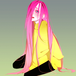 Size: 700x700 | Tagged: safe, artist:purplepandemia, fluttershy, human, g4, female, humanized, pixiv, solo