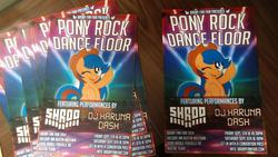 Size: 1024x576 | Tagged: safe, artist:mushrooshi, 2014, brony fan fair, concert, convention, irl, photo, poster, promo, rave