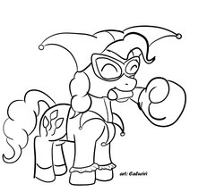 Size: 1000x858 | Tagged: safe, artist:caluriri, pinkie pie, g4, female, monochrome, solo