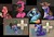 Size: 613x420 | Tagged: safe, artist:jmz, big macintosh, pinkie pie, rainbow dash, rarity, spike, twilight sparkle, earth pony, pony, g4, clothes, crossover, hat, heavy (tf2), hud, male, pyro (tf2), rocket launcher, sandwich, scout (tf2), sniper, sniper (tf2), soldier, soldier (tf2), spy, spy (tf2), stallion, team fortress 2, weapon