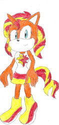 Size: 1454x3092 | Tagged: safe, artist:bluespeedsfan92, sunset shimmer, g4, crappy art, female, solo, sonic the hedgehog (series), style emulation