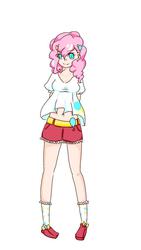 Size: 576x1024 | Tagged: safe, artist:wanyan, pinkie pie, human, g4, belly button, female, humanized, midriff, solo