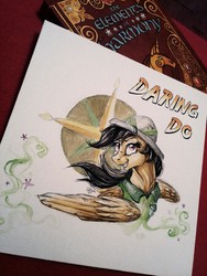 Size: 960x1280 | Tagged: safe, artist:donika-schovina, daring do, g4, female, solo, traditional art