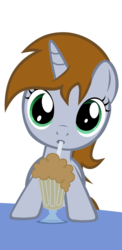 Size: 2192x4508 | Tagged: safe, artist:aborrozakale, oc, oc only, oc:littlepip, pony, unicorn, fallout equestria, g4, female, filly, filly littlepip, milkshake, milkshake ponies, show accurate, simple background, solo, transparent background, vector, younger