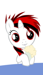 Size: 1308x2254 | Tagged: safe, artist:aborrozakale, oc, oc only, oc:blackjack, pony, unicorn, fallout equestria, g4, cute, fanfic, fanfic art, female, filly, hooves, horn, looking at you, milkshake, milkshake ponies, simple background, solo, transparent background, vector, younger