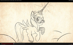 Size: 1920x1200 | Tagged: safe, rainbow dash, pegasus, pony, g4, chamfron, female, flying, man at arms, solo, weapon, youtube