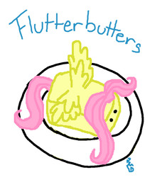 Size: 1528x1672 | Tagged: safe, artist:rainbowmerokodash, fluttershy, g4, butter, flutterbutter, literal buttershy