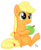 Size: 7200x8700 | Tagged: safe, artist:twiddlechimp, applejack, g4, :t, absurd resolution, apple, cute, eating, female, filly, hatless, hoof hold, jackabetes, missing accessory, nom, obligatory apple, puffy cheeks, simple background, sitting, smiling, solo, that pony sure does love apples, transparent background, underhoof, vector