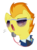 Size: 704x960 | Tagged: safe, artist:linkling, spitfire, pony, g4, blowing whistle, bust, clothes, female, glasses, mare, open mouth, portrait, simple background, solo, spitfire's whistle, uniform, whistle, white background, wonderbolts dress uniform