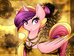Size: 800x600 | Tagged: safe, artist:sugarberry, princess cadance, g4, clothes, dress, female, solo