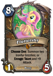Size: 400x573 | Tagged: safe, artist:yulyeen, fluttershy, g4, female, hearthstone, palindrome get, solo