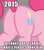 Size: 381x434 | Tagged: safe, edit, edited screencap, screencap, pinkie pie, pony, g4, 2015, butt, caption, female, image macro, mare, meme, new year, out of context, plot, solo