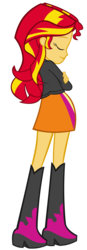 Size: 992x2852 | Tagged: dead source, safe, artist:pinkiespartygirl, sunset shimmer, equestria girls, g4, boots, clothes, female, jacket, shoes, simple background, skirt, solo, transparent background, vector
