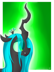 Size: 3000x4000 | Tagged: dead source, safe, artist:anon3mau5, queen chrysalis, changeling, changeling queen, g4, female, high res, solo
