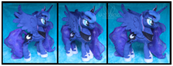 Size: 4579x1753 | Tagged: safe, artist:nazegoreng, princess luna, g4, irl, photo, plushie, solo, watermark