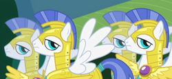 Size: 325x150 | Tagged: safe, screencap, pegasus, pony, g4, male, pegasus royal guard, royal guard, solo, stallion