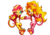 Size: 3666x2555 | Tagged: safe, artist:jacky-bunny, adagio dazzle, sunset shimmer, equestria girls, g4, my little pony equestria girls: rainbow rocks, :p, adoragio, bell, bow, catsuit, claws, clothes, costume, cute, fangs, high res, kigurumi, nyanset shimmer, open mouth, pajamas, paw pads, paws, ribbon, shimmerbetes, simple background, tiger print, tiger stripes, tongue out, transparent background, wink