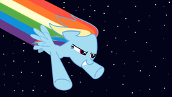 Size: 1920x1080 | Tagged: safe, artist:misterbrony, rainbow dash, g4, female, flying, solo, space, wallpaper