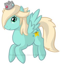 Size: 458x481 | Tagged: safe, artist:tinuvion, pegasus, pony, crossover, crown, jewelry, ponified, princess rosalina, regalia, rosalina, solo, super mario bros., super mario galaxy, watermark