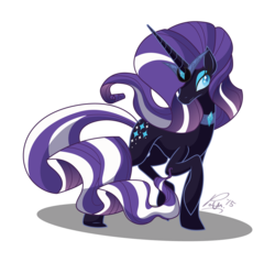 Size: 2708x2575 | Tagged: safe, artist:utahraptorz-poniez, nightmare rarity, g4, female, high res, simple background, solo, transparent background