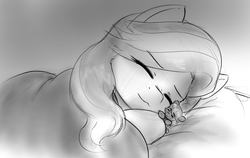 Size: 1138x719 | Tagged: safe, artist:alloyrabbit, diamond tiara, silver spoon, earth pony, pony, g4, adorabullies, cuddling, cute, hug, micro, size difference, sleeping, snuggling