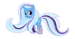 Size: 5716x3000 | Tagged: safe, artist:aqua-pony, trixie, pony, unicorn, g4, female, mare, rainbow power, rainbow power-ified, simple background, solo, transparent background, vector