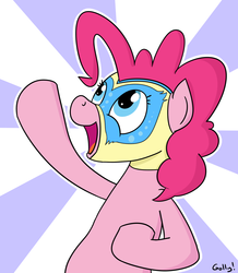 Size: 1164x1333 | Tagged: safe, artist:rapidstrike, pinkie pie, g4, female, lucha libre, luchador, mask, solo