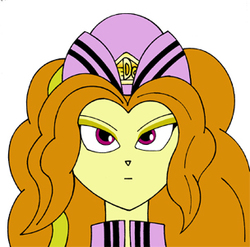 Size: 304x300 | Tagged: safe, artist:combatkaiser, adagio dazzle, g4, clothes, crossover, earth defense command, female, kiss players, profile picture, solo, transformers, uniform