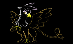 Size: 4099x2480 | Tagged: safe, artist:braukoly, gilda, griffon, g4, female, minimalist, solo