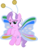 Size: 800x1060 | Tagged: safe, artist:magerblutooth, diamond tiara, flutter pony, g4, antennae, bedroom eyes, butterfly wings, female, missing accessory, simple background, smug, solo, transparent background, vector