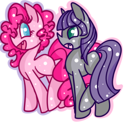 Size: 1200x1200 | Tagged: safe, artist:sugaropolis, maud pie, pinkie pie, g4, simple background, transparent background