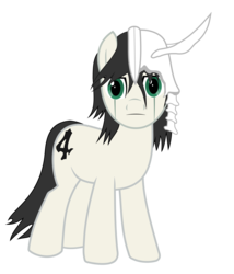 Size: 2620x3067 | Tagged: safe, artist:feralhamster, pony, arrancar, bleach (manga), high res, ponified, simple background, solo, transparent background, ulquiorra cifer, vector