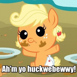 Size: 500x501 | Tagged: safe, edit, applejack, g4, babyjack, doc holliday, female, filly, image macro, meme, quote, solo, text edit, tombstone (movie)