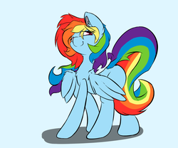 Size: 1280x1067 | Tagged: safe, artist:madacon, rainbow dash, pegasus, pony, g4, blank flank, female, mare, solo