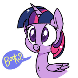 Size: 1024x1024 | Tagged: safe, artist:tokipeach, twilight sparkle, alicorn, pony, g4, adorkable, cute, dork, female, mare, one word, solo, that pony sure does love books, twilight sparkle (alicorn)