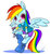 Size: 795x858 | Tagged: safe, artist:g, rainbow dash, anthro, g4, chibi, cute, female, pixiv, solo