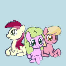 Size: 600x600 | Tagged: safe, artist:solar-slash, daisy, flower wishes, lily, lily valley, roseluck, ask the flower trio, g4, ask, female, flower trio, trio, trio female, tumblr