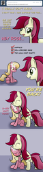 Size: 650x2600 | Tagged: safe, artist:why485, lily, lily valley, roseluck, ask the flower trio, g4, ask, blushing, comic, eyes closed, hug, tumblr